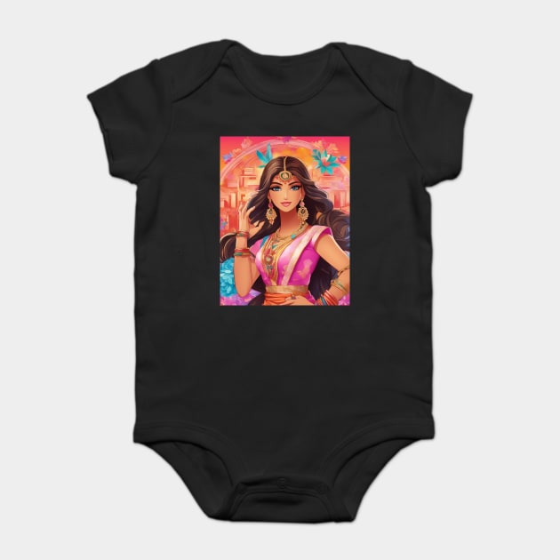 Adventure Bharat Indian Baby Bodysuit by animegirlnft